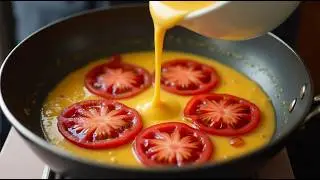 1 Tomate mit 3 Eiern! Schnelles Fr&uuml;hst&uuml;ck in 5 Minuten!