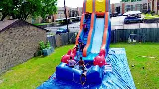 Cleaning our waterslide, 4summer 2025