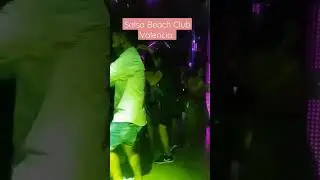Salsa beach club dancing in Valencia Spain.  #shorts