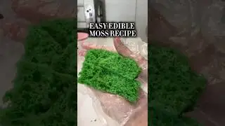 EASY EDIBLE MOSS RECIPE using only the microwave! 💚 #recipes #tutorials #ediblegrass