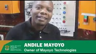 Trade tested electrician and owner of Mayoyo Technologies| False Bay TVET College & Andile Mayoyo.