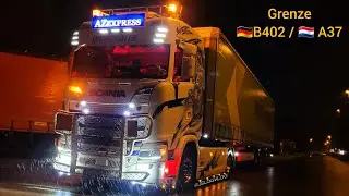 Truckspotting border Germany/Netherlands Trucklights and -sounds (Legro, Wigersma, Gerbuvet, etc.)