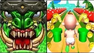 Super Monster Temple Dash 3D vs Temple Baby Run
