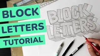 How to Draw Block Letters | Beginner Sans Serif Lettering Tutorial