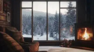 Winter cozy cold day with calm music.