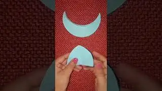 How to make Paper moon amd Star with one circle #papercraftforkids #shorts #ytshorts #papermoon 🌙⭐