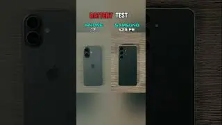 Iphone 17 vs Samsung galaxy s25 fe battery test 🤯 #iphone17 #samsungs25fe
