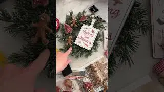 Gingerbread theme mini kitchen wreaths diy #christmas2023 #christmasdiy #gingerbreadwreath