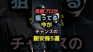 投資プロが狙ってる今がちゃんの割安株5選