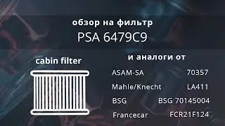 Салонный фильтр PSA 6479C9 и аналоги на Peugeot BOXER III Citroen Jumper 3 и Fiat DUCATO 250 290
