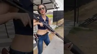 Benelli M4 и девушка #охотник #hunting #hunter #оружие #охота #hunt #shotgun #дробовик