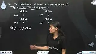 The equivalent wt. of the salt, KHC2O4&sdot;H2C2O4&sdot;4H2O when it acts as reducing agent is:....