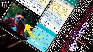 How To set photo on Neon keyboard||neon keyboard||image on keyboboard||tech India Telugu||TIT
