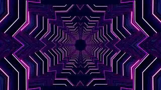 Neon Perpal Tunnel vj Loop Motion background Video - 2020