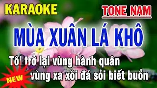 Mùa Xuân Lá Khô karaoke Tone Nam - Beat Mới Trà Organ