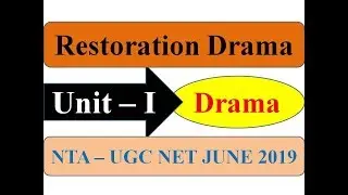 Restoration Drama