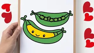 Easy Pea-sy Drawing Tutorial for Kids and Beginners | Cute Peas
