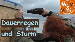 Dauerregen und Sturm auf dem Campingplatz