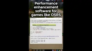 Performance enhancement software for games like OSRS