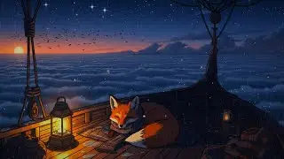 Peaceful Airship Journey ☁️🦊  Lofi Hip Hop - Vibes to Study / Relax / Work 🎼