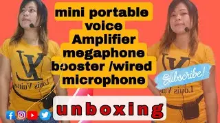 UNboxing|Portable voice Amplifier|Megaphone booster|with wired microphone|