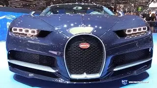 2017 Bugatti Chiron Blue Royal - Exterior and Interior Walkaround - 2017 Geneva Motor Show
