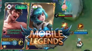I MEET BEST PLAYER ANGELA IN THIS MATCH ||Stun Chou is Back mlbb😈🎮#mobilelegends 