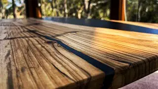 $ 2000 Live Edge Coffee Table in a small shop