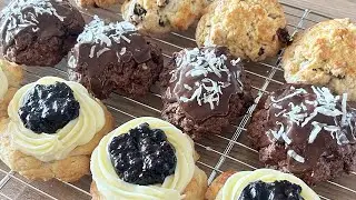 바삭 촉촉 3가지 맛 스콘 만들기ㅣ초코 코코넛, 크랜베리, 블루베리잼ㅣScone