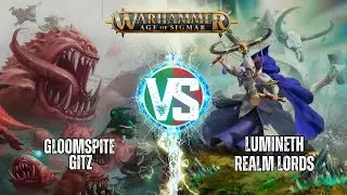 NUEVO Battletome GLOOMSPITE Gitz Vs Lumineth Realm-Lords - Age of Sigmar Battlereport