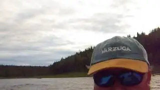 Varzuga 2013 boat travel upriver