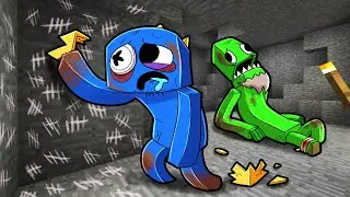 Underground Survival with RAINBOW FRIENDS! (Minecraft)