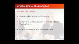 eFolder Partner Chat webinar &mdash; ShadowProtect vs. Replibit: Factors to Consider