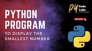Python program to input two numbers and display the smallest number.