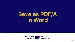 Save as PDF/A in Word