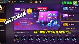 [FREE FIRE MEMBERSHIP SUBSCRIPTION PROBLEM] OPTION NAHI 100%FIXEDPROBLEMPart 3#amgamingytff#trending