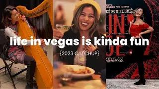 🌆 Life in Vegas | Learning HARP (!!) CES, neverending shows, outings, events n more 💛 2023 Catchup
