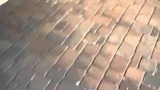 Before removing efflorescence stains on pavers