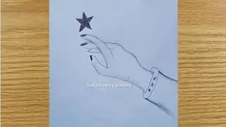 come again New style hand drawing tutorial..# how to draw star in hand pencil sketch step by step##