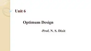 Optimum Design-Part 1