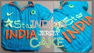 चैंपियन ट्रॉफी India blue jersey cake | how to make India jersey cake tutorial