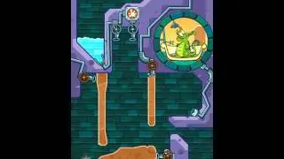 Где моя вода, уровни 10&ndash;18, Bucket Builder (Out To Dry), прохождение игры / решение уровня!