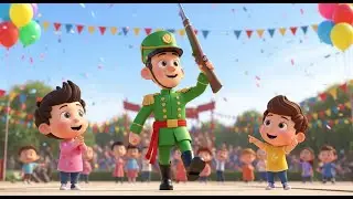 Soldier Marches Boom Boom Boom 🎖️👢 | Funny and Fun Kids Nursery Rhyme Animation
