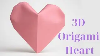 3D Origami Heart Tutorial / Tutorial coraz&oacute;n de origami 3D For Valentine's Day 