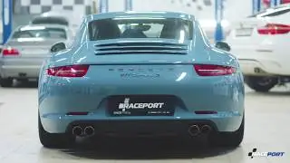 Porsche 911 Carrera S замена цвета Aetna Blue в Raceport. Short ver.