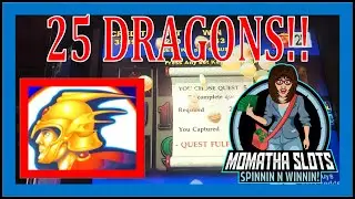 Momatha Slots - Dragon Lord Huge Win Bonus! 25 Dragons Captured, great Aristocrat Slot casino game!