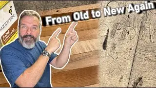 DIY Reclaimed Wood in Outdoor Kitchen Portable  Countertop + Folding Legs | Teach a Man to Fish