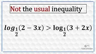 Logarithmic Inequality (fractional base)
