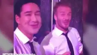 David Beckham and Mario Lopez sing at Eva Longoria's wedding clip news