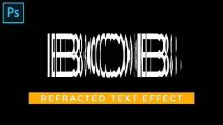 Refracted text effect | Typography - Photoshop tutorial